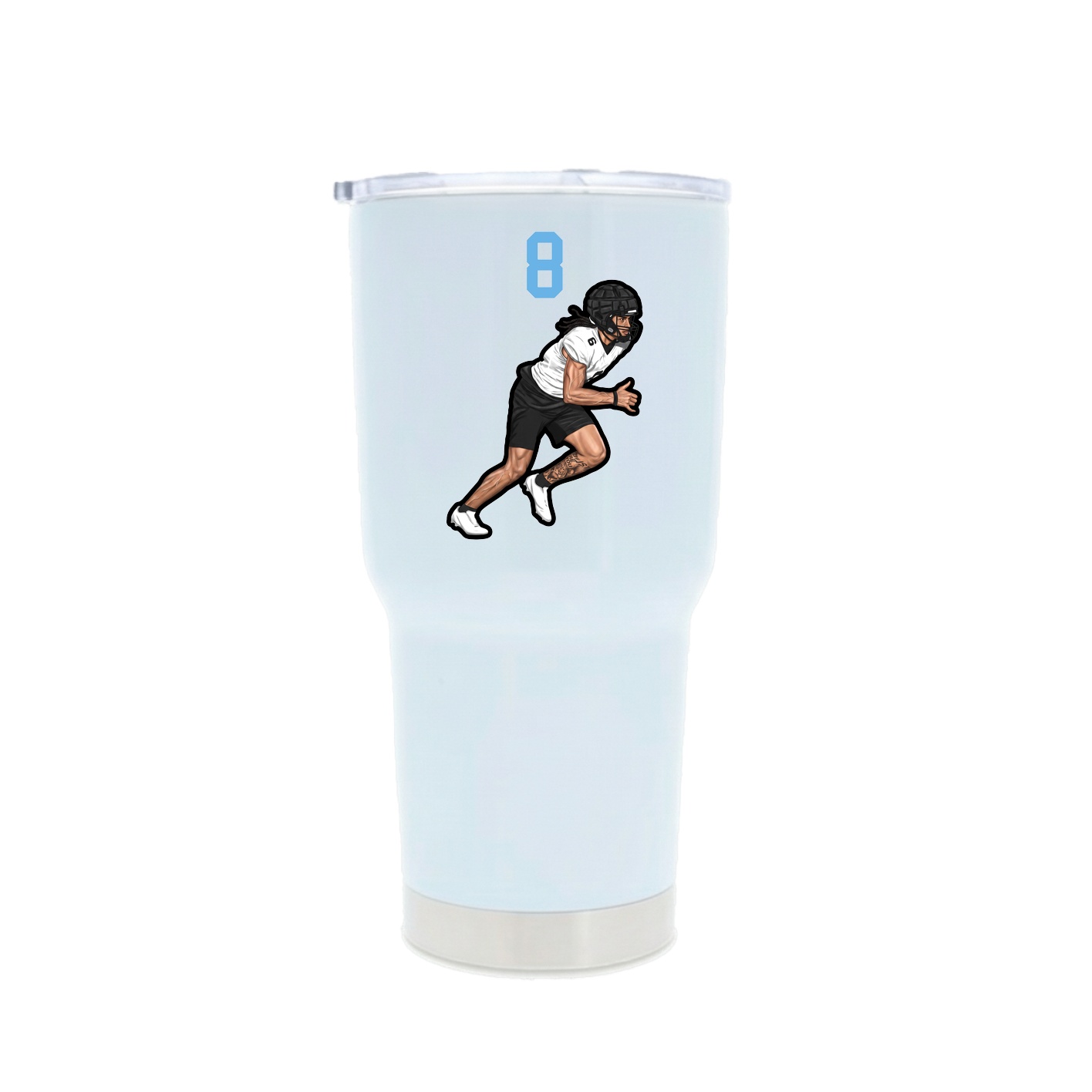 30oz Stainless Steel Tumbler — Number Top in White