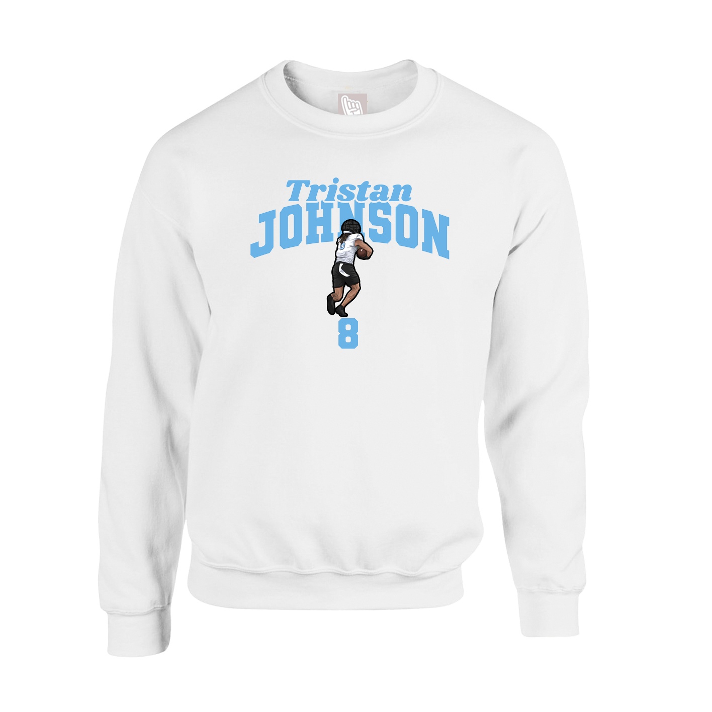 Fleece Crew — Signature Arch in White