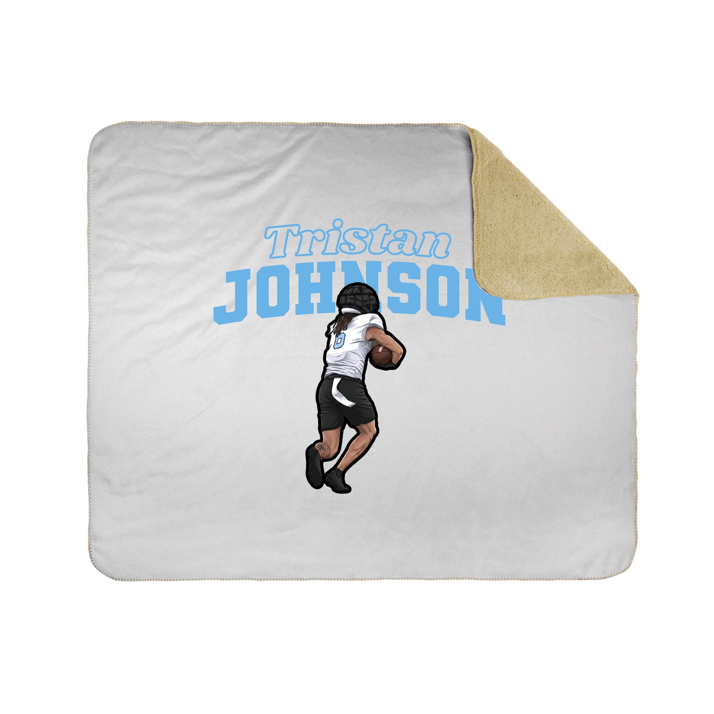 Throw Blanket — Name Arch in White