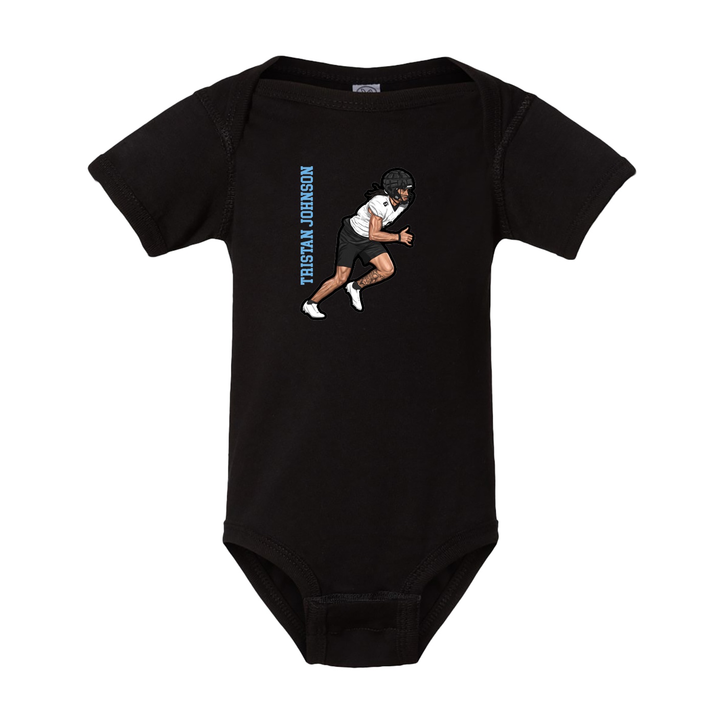Baby Onesie — Name Vertical in Black
