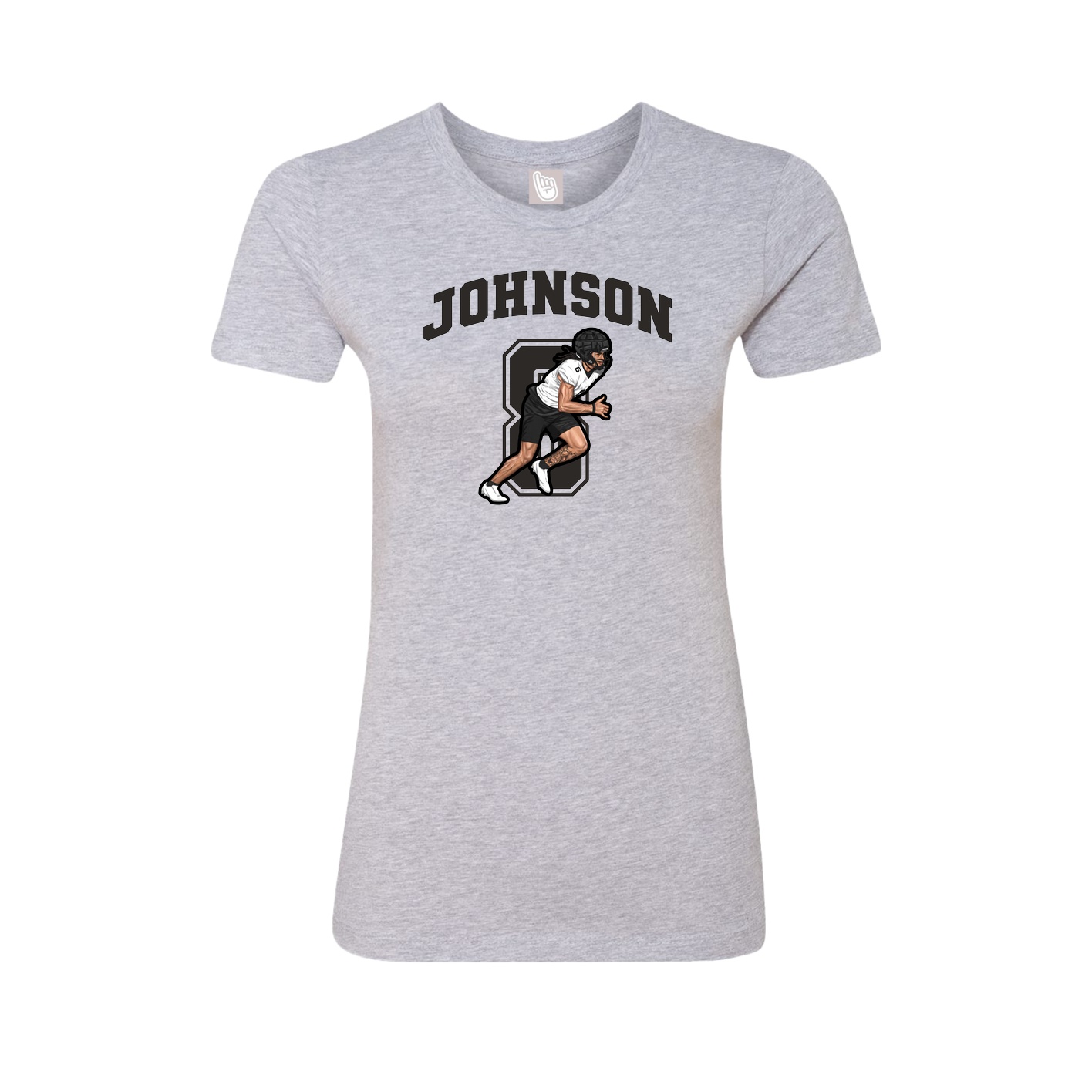 Fitted Women's Tee — Number in Grey