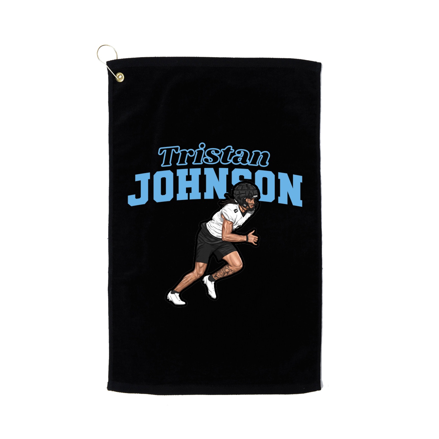 Golf Towel — Name Arch in Black