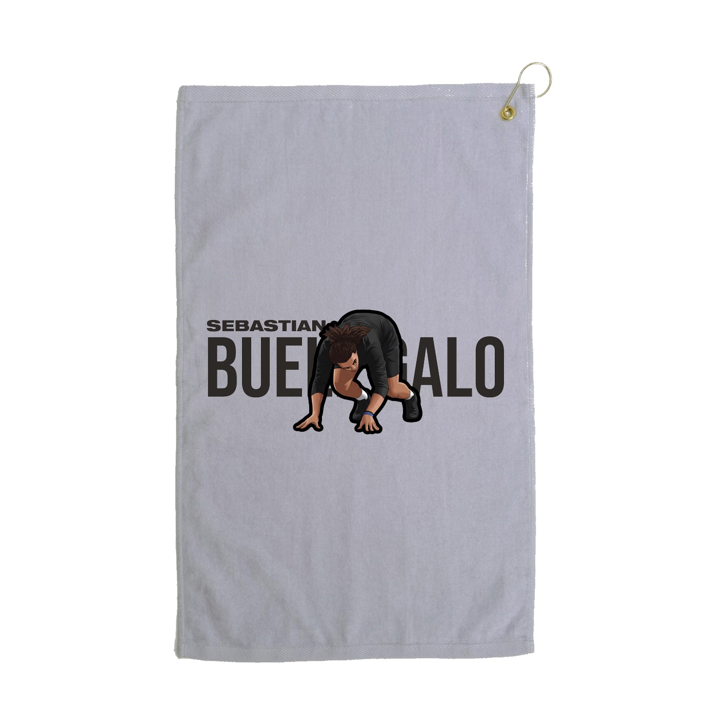 Golf Towel — Player Name in Grey