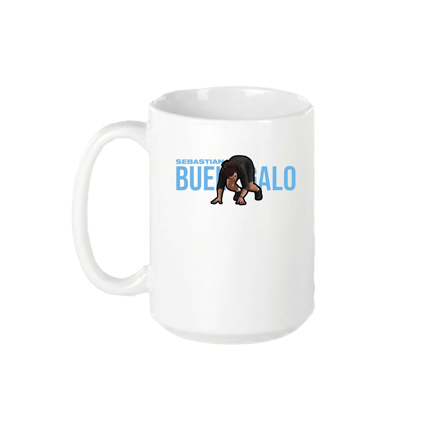 15oz Coffee Mug — Player Name in White
