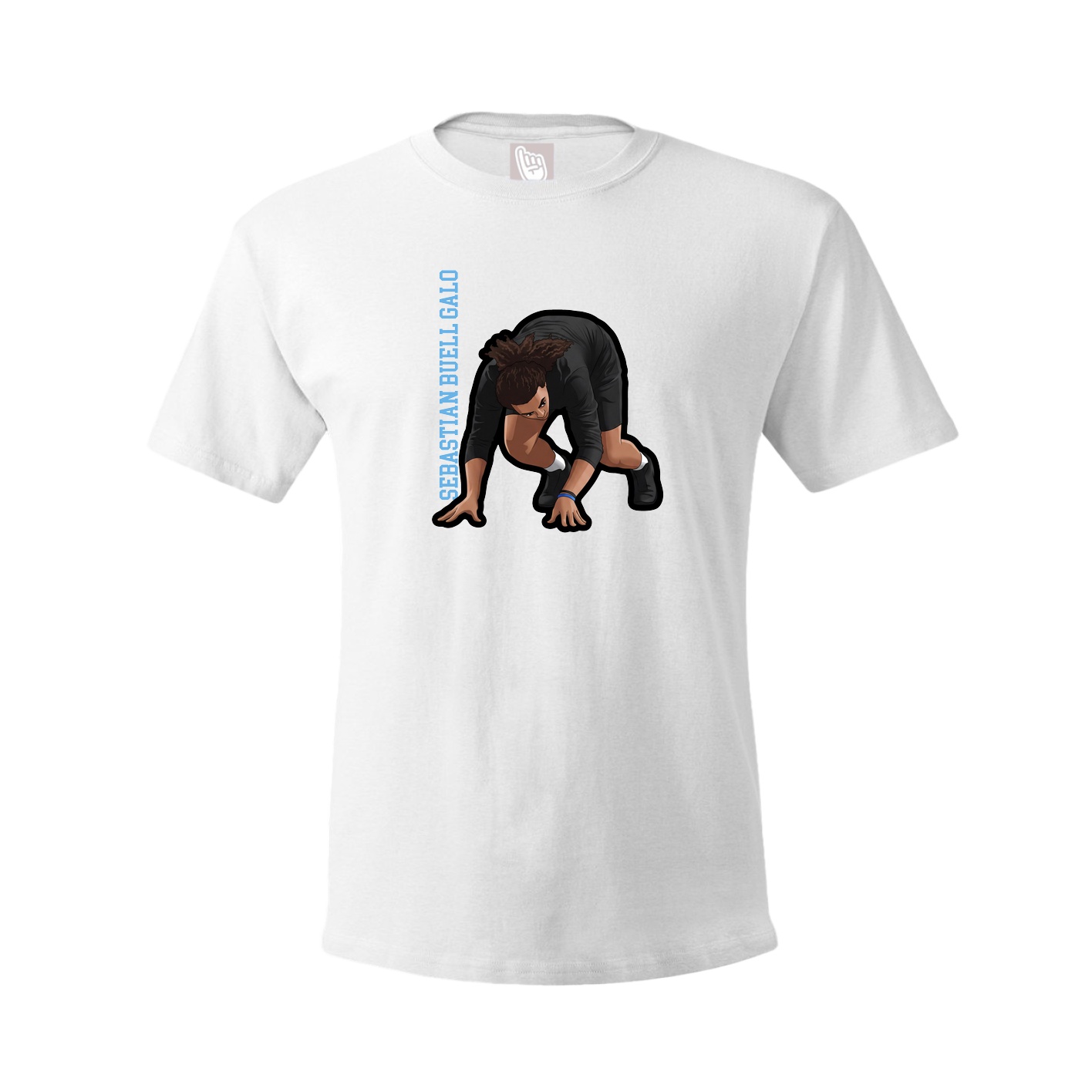 Tee — Name Vertical in White