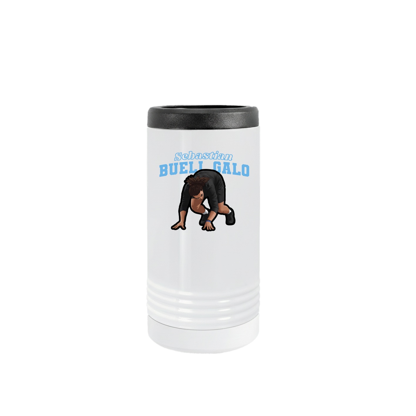 Slim Beverage Holder — Name Arch in White