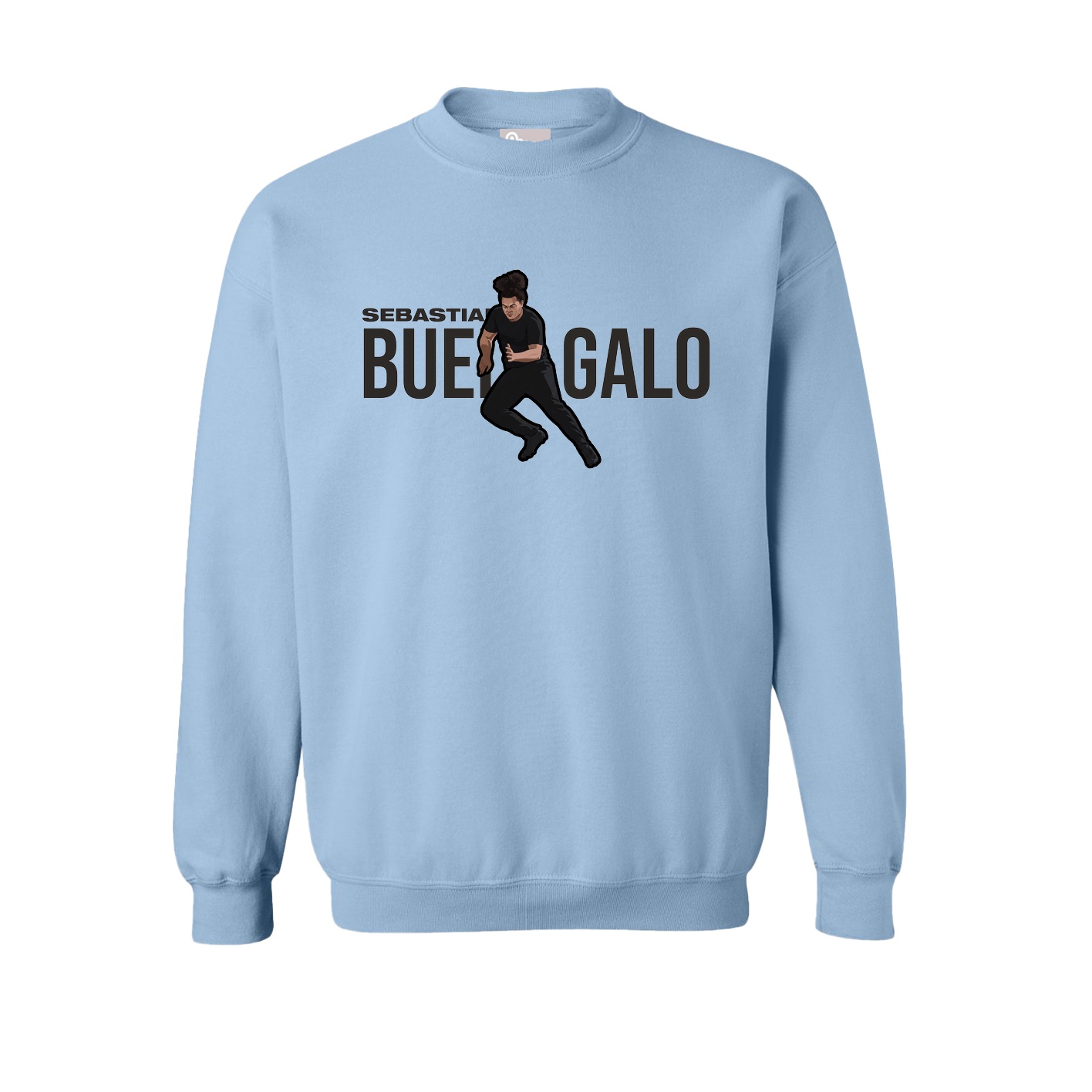 Fleece Crew — Player Name in Light Blue