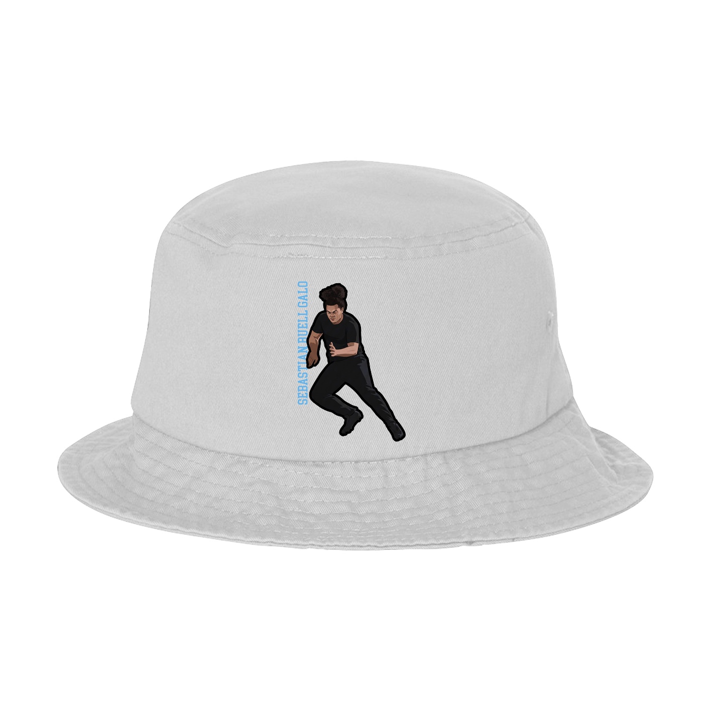 Bucket Cap — Name Vertical in White