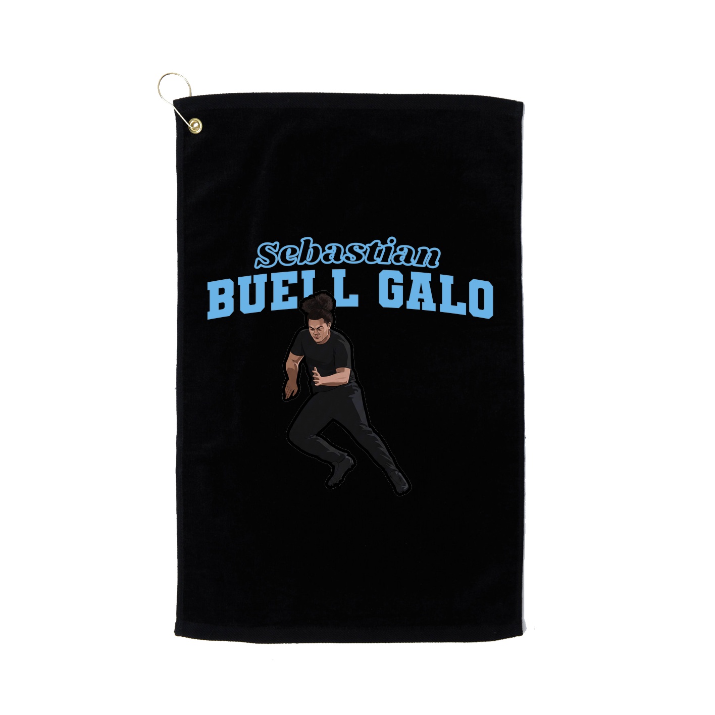 Golf Towel — Name Arch in Black