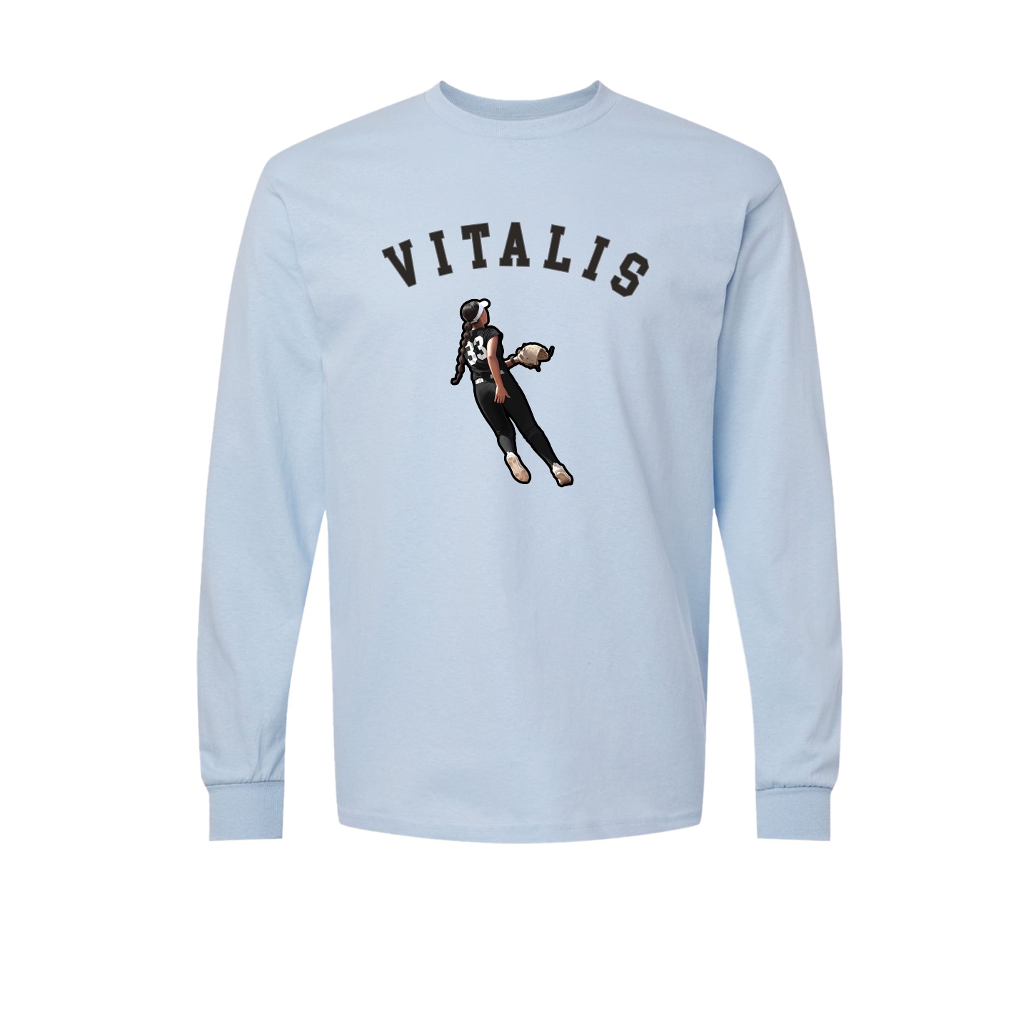 Long Sleeve Tee — Shirsey Arch in Light Blue