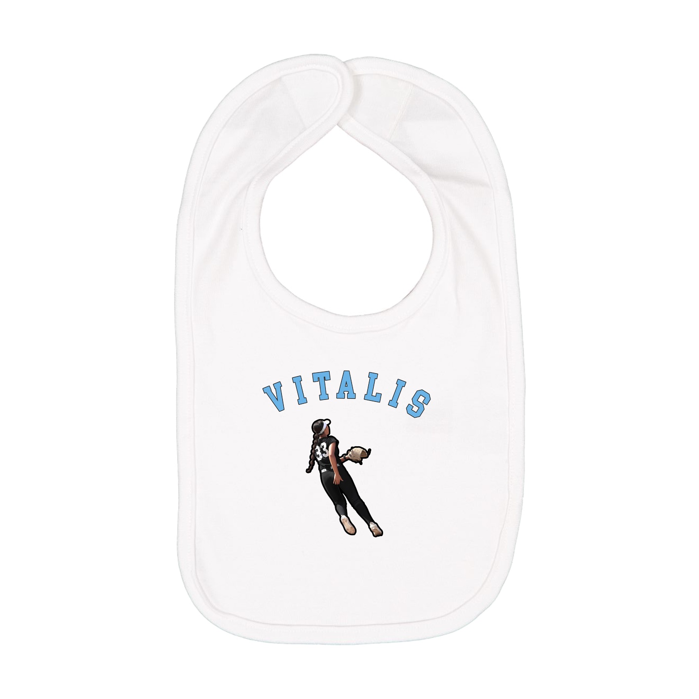 Infant Bib — Shirsey Arch in White