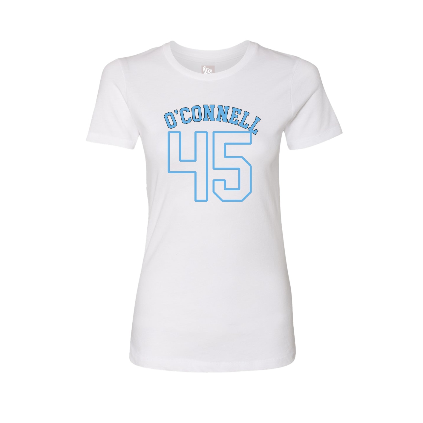 Fitted Women's Tee — Shirsey Arch in White