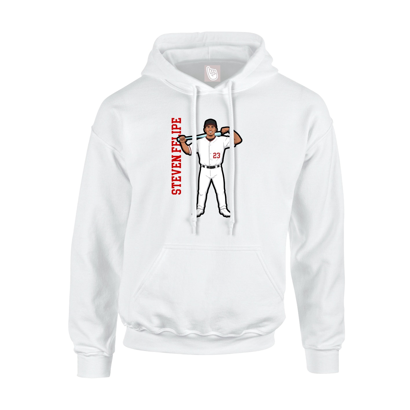 Hoodie — Name Vertical in White