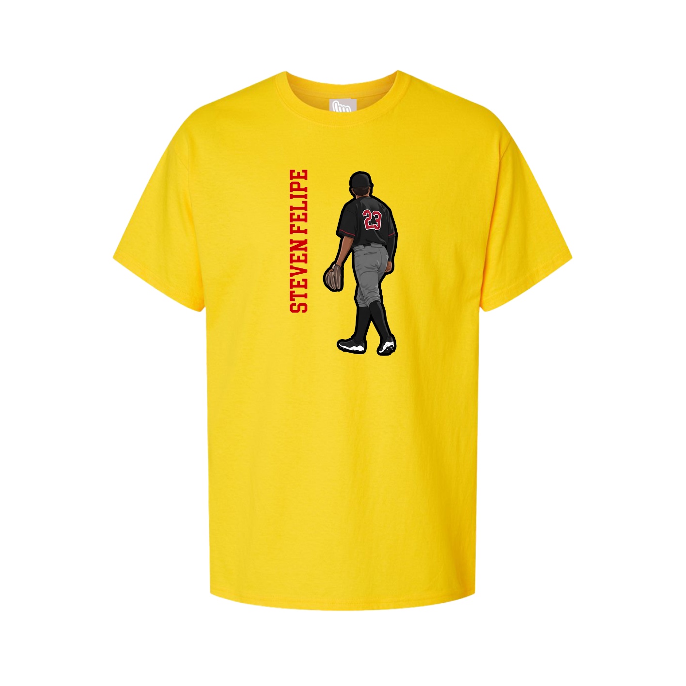 Youth Tee — Name Vertical in Gold