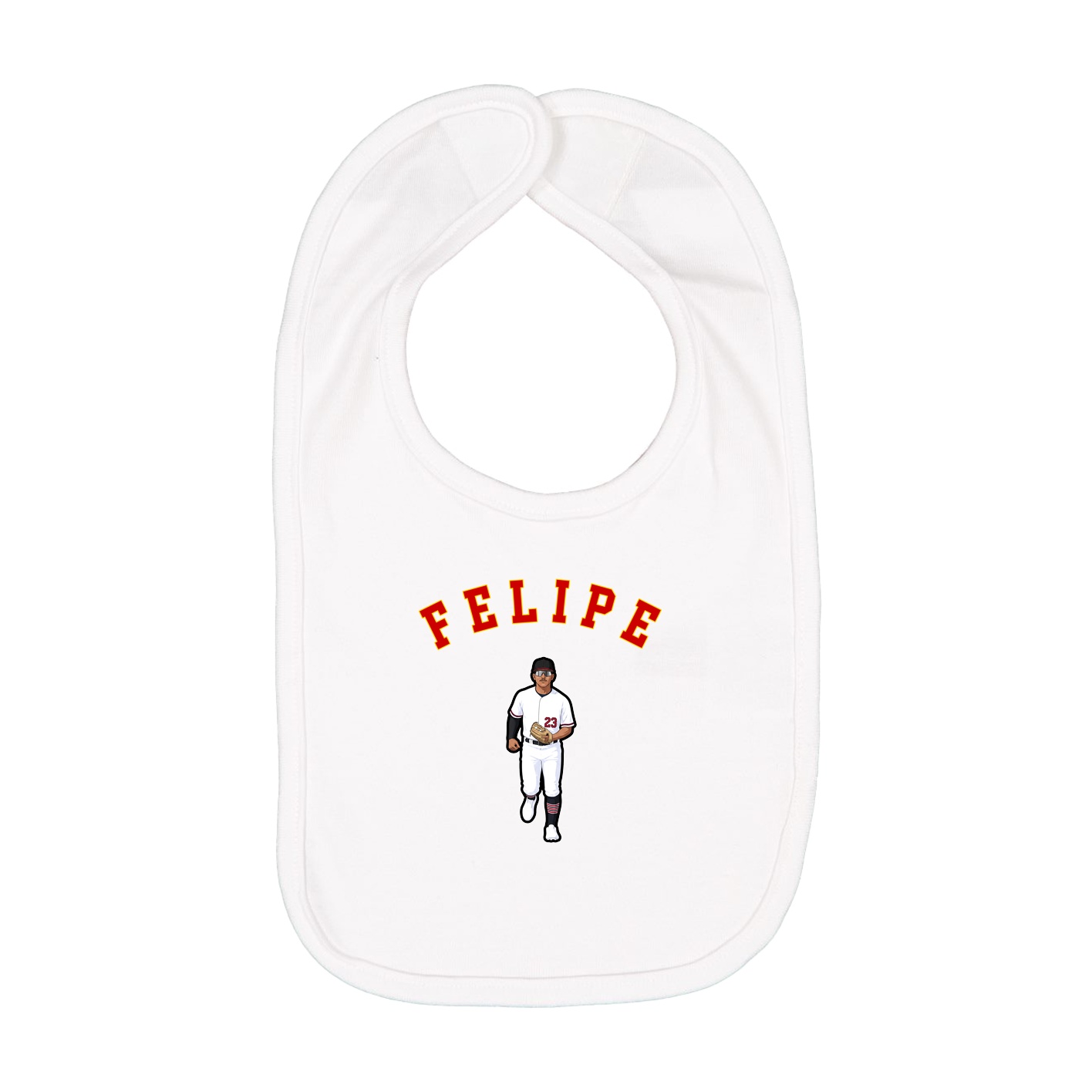 Infant Bib — Shirsey Arch in White