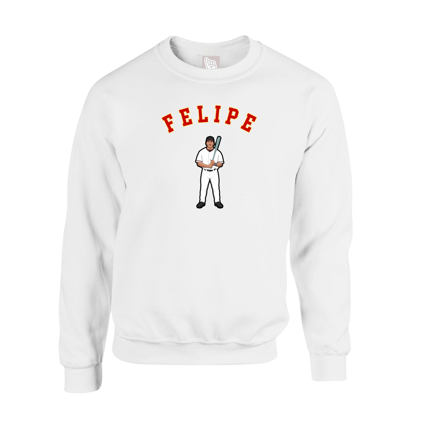 Fleece Crew — Shirsey Arch in White