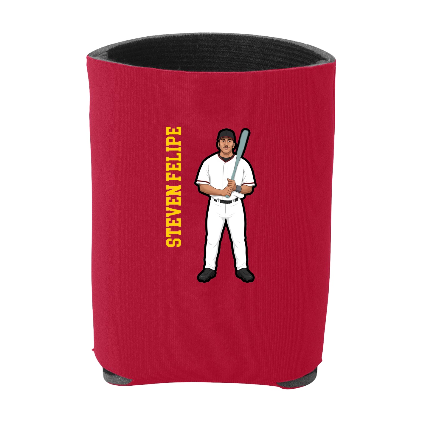 Can Holder — Name Vertical in Red