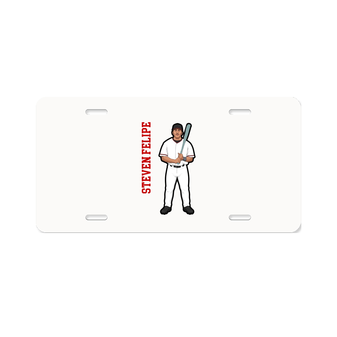 License Plate — Name Vertical in Classic