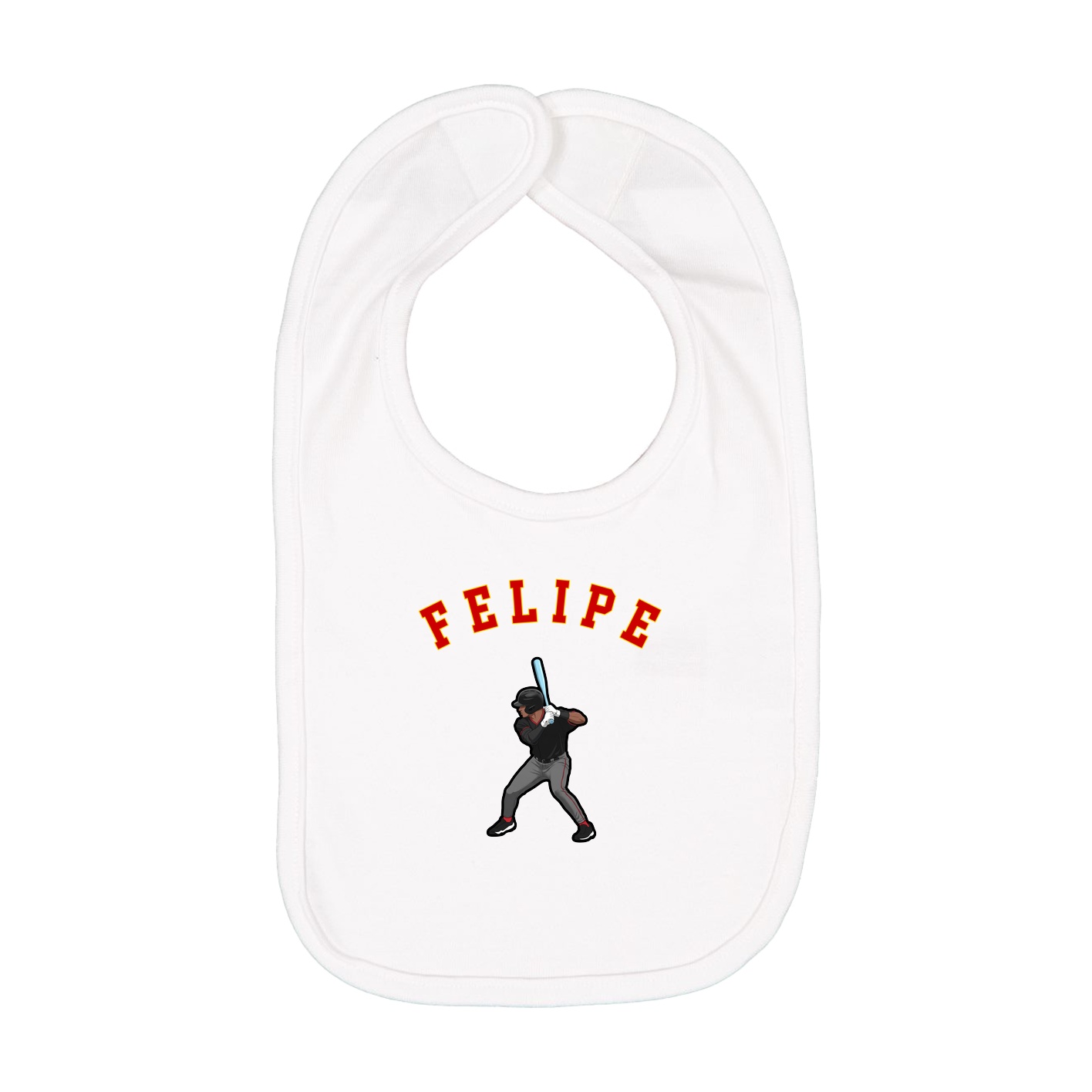Infant Bib — Shirsey Arch in White