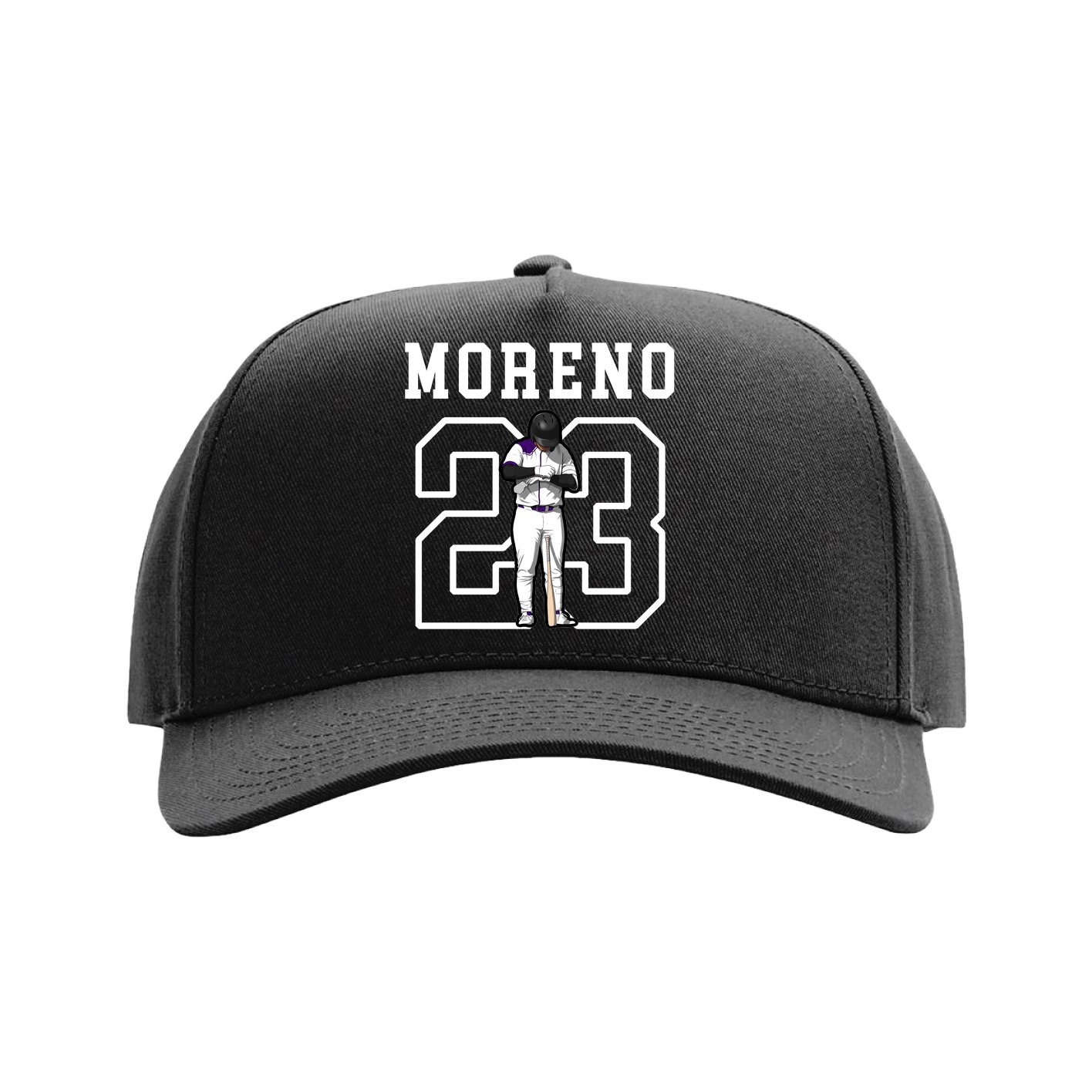 Full Fabric Five-Panel Champ Cap — Shirsey in Black