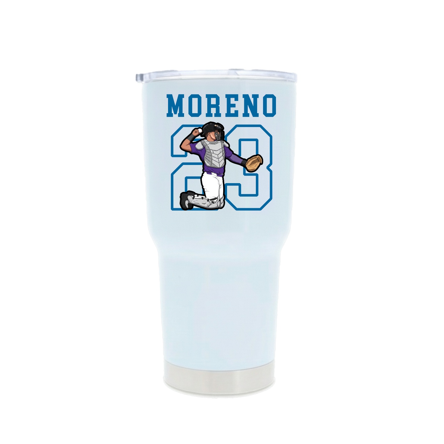 30oz Stainless Steel Tumbler — Shirsey in White