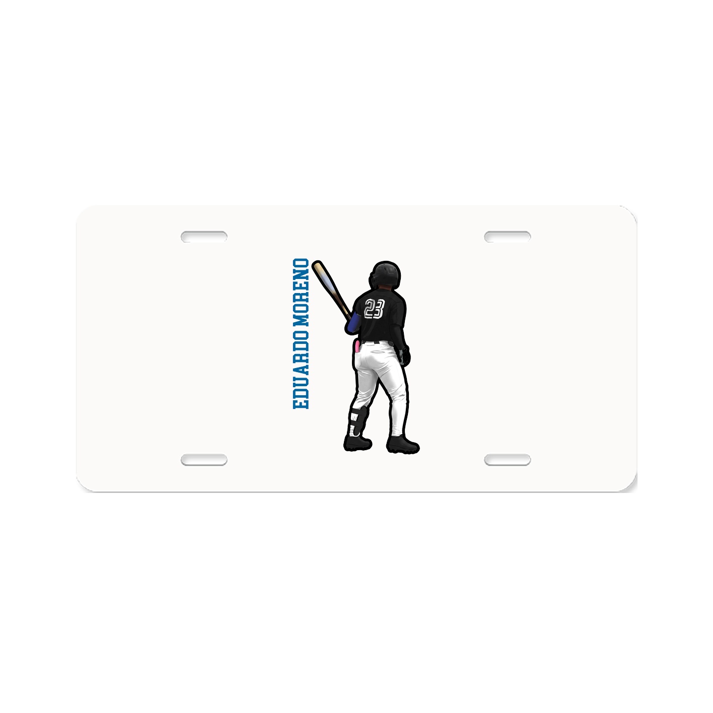 License Plate — Name Vertical in Classic