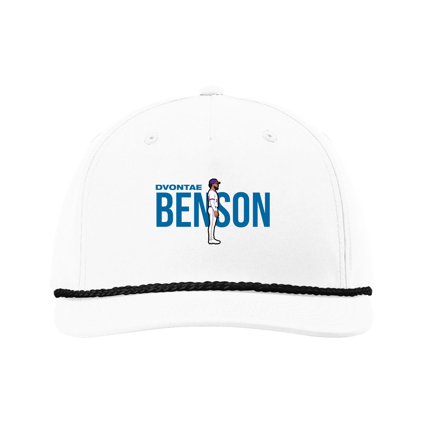 Five-Panel Classic Rope Cap — Player Name in White