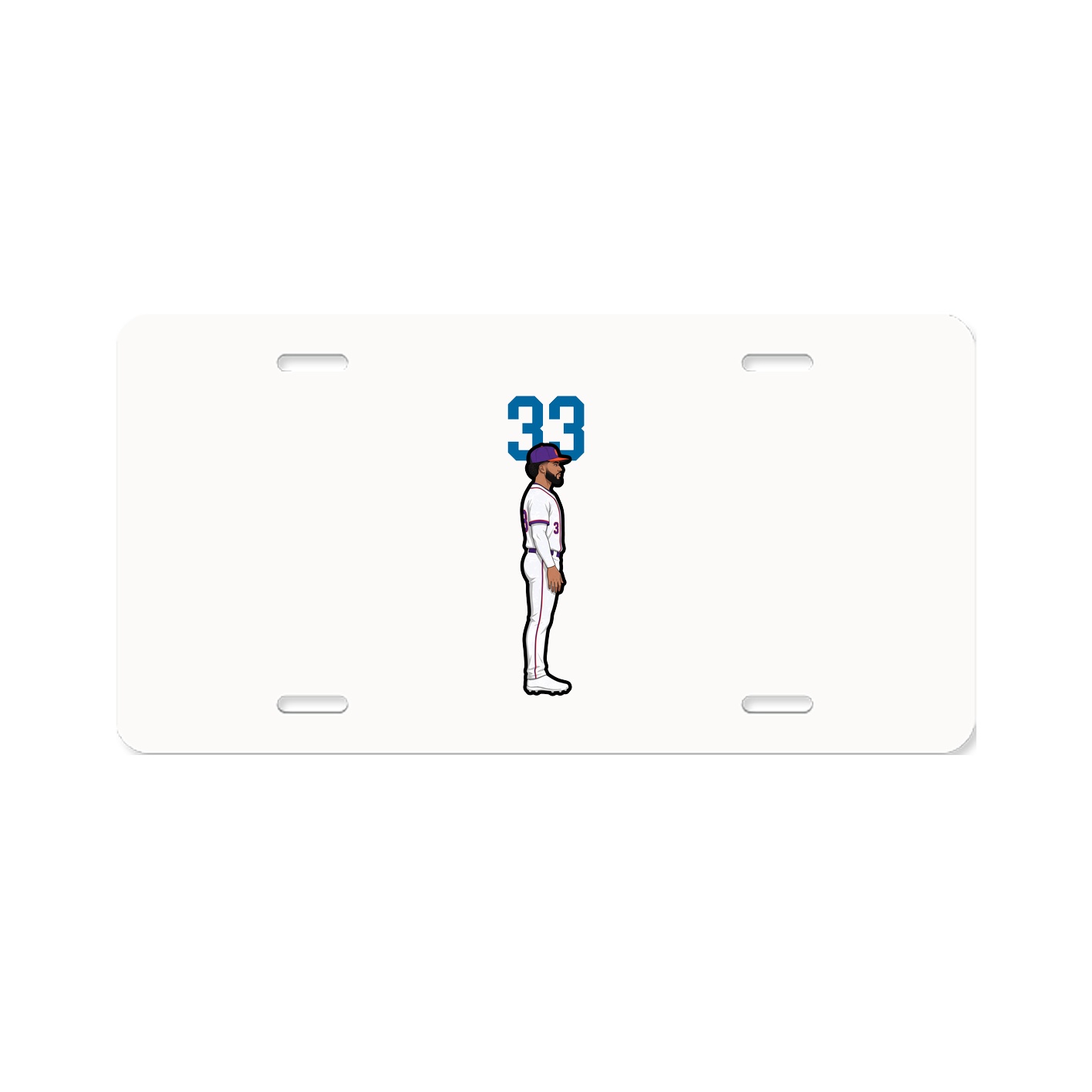License Plate — Number Top in Classic