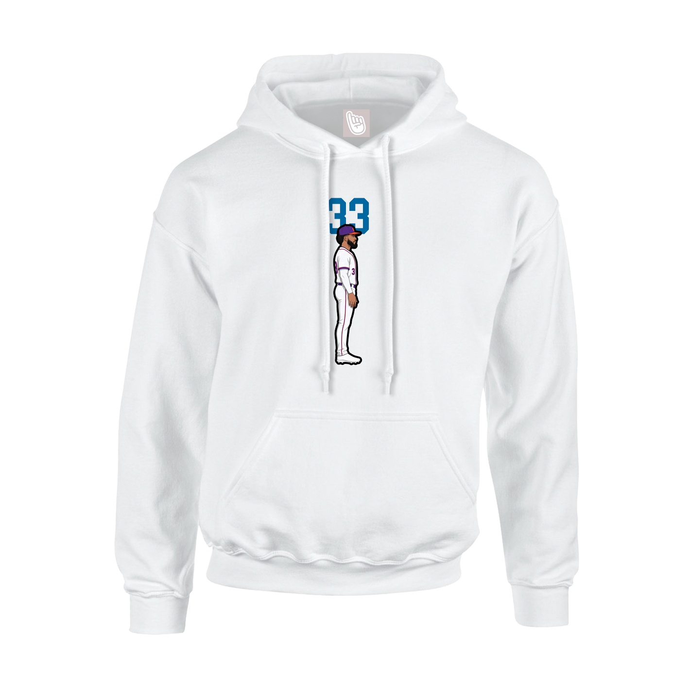 Hoodie — Number Top in White
