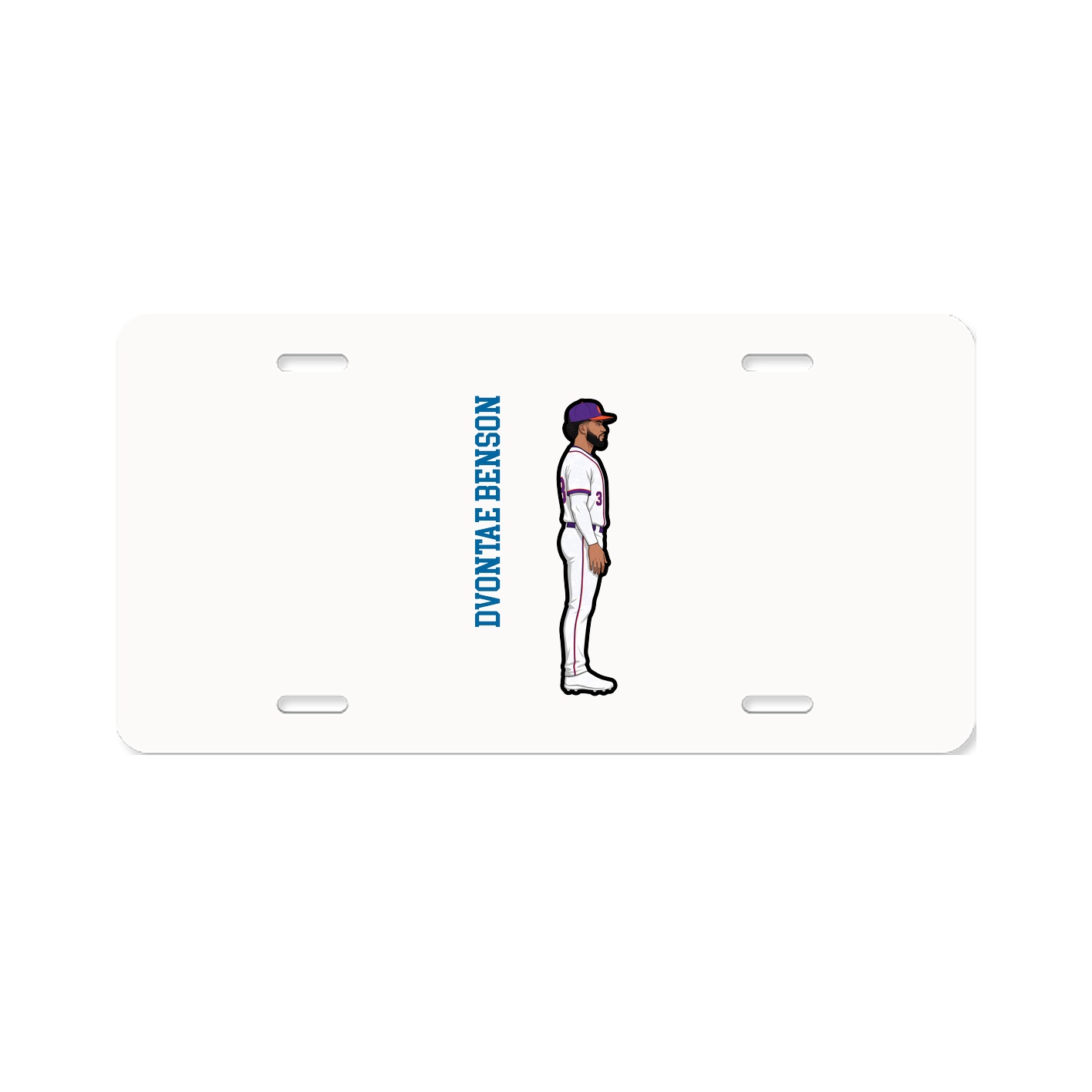 License Plate — Name Vertical in Classic