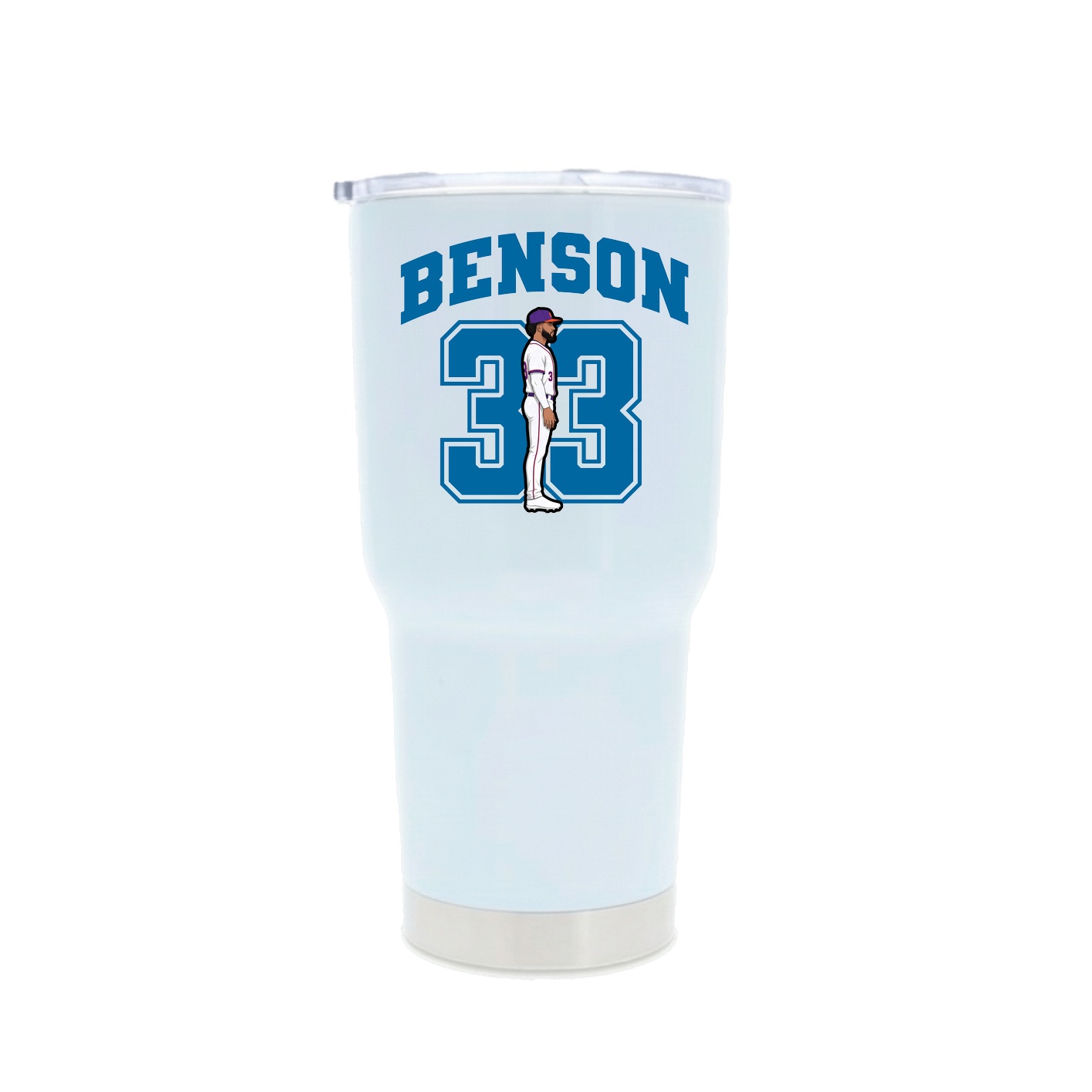 30oz Stainless Steel Tumbler — Number in White