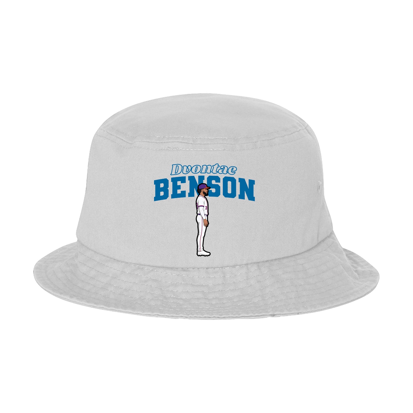 Bucket Cap — Name Arch in White