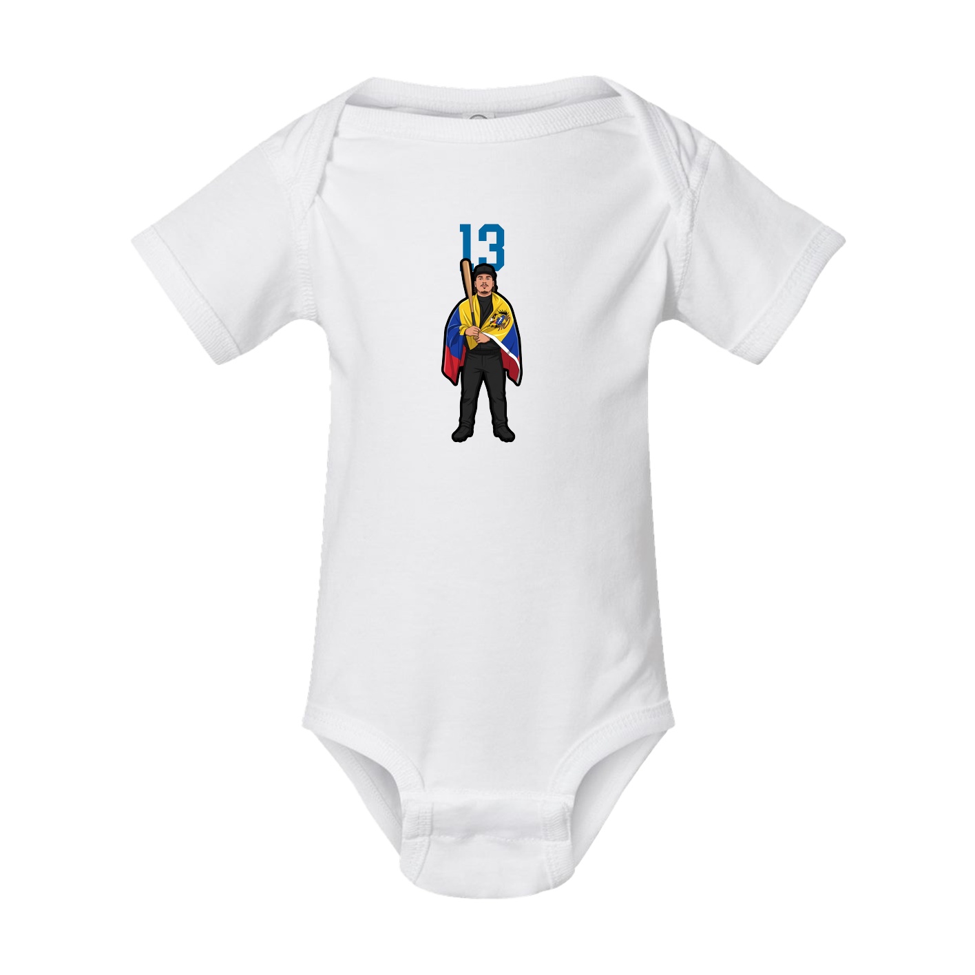 Baby Onesie — Number Top in White