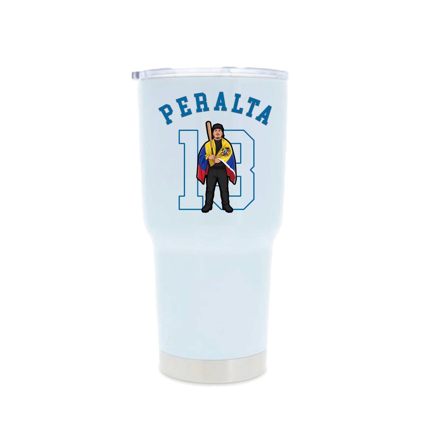 30oz Stainless Steel Tumbler — Shirsey Arch in White