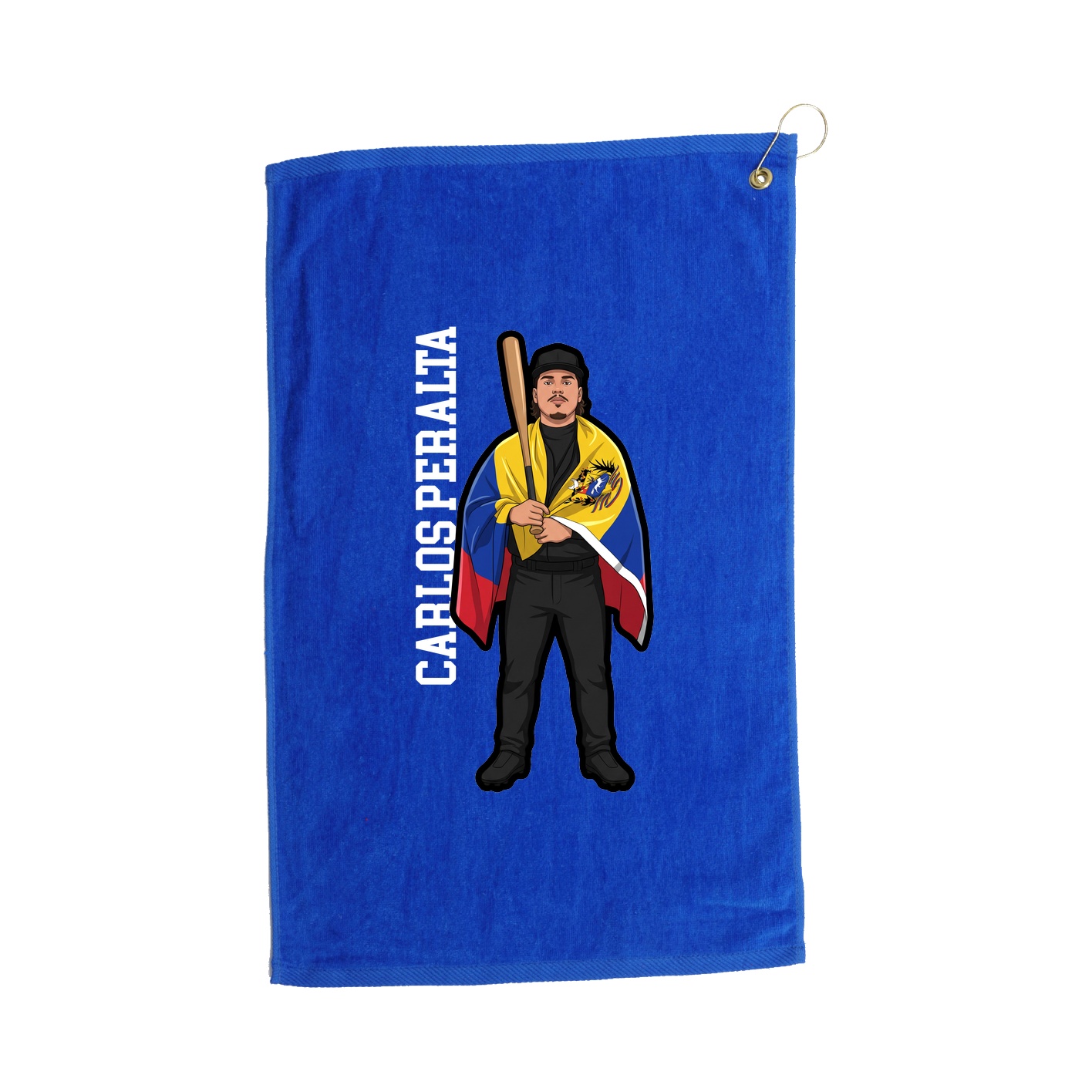 Golf Towel — Name Vertical in Royal