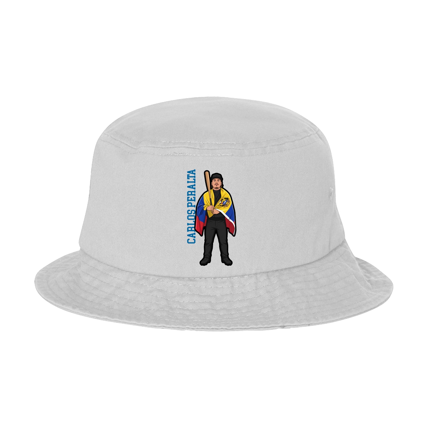 Bucket Cap — Name Vertical in White