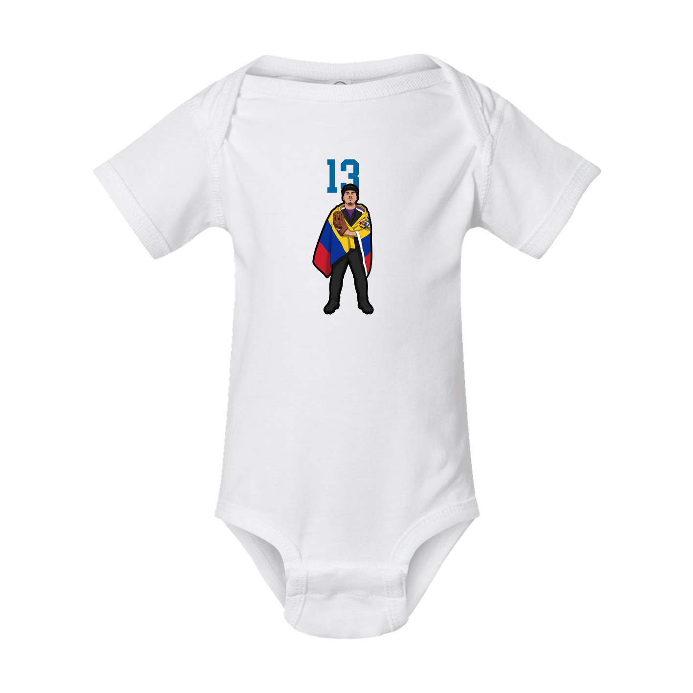 Baby Onesie — Number Top in White