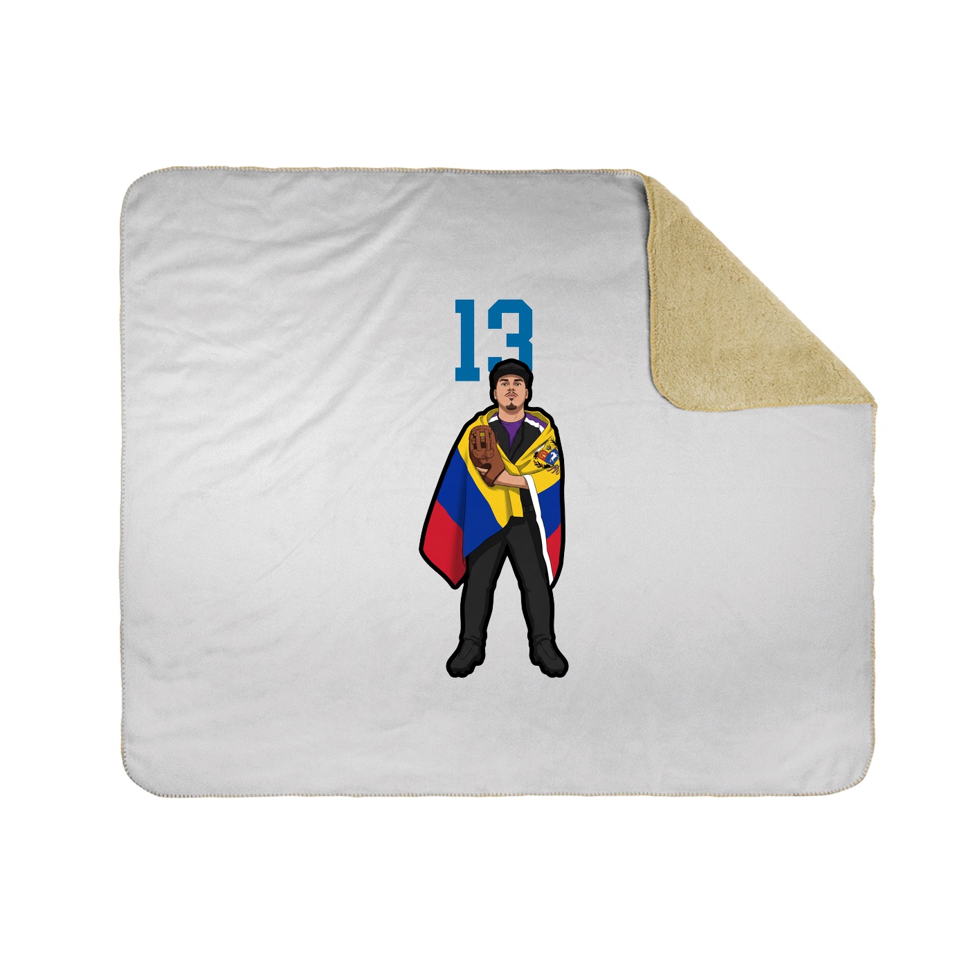 Throw Blanket — Number Top in White