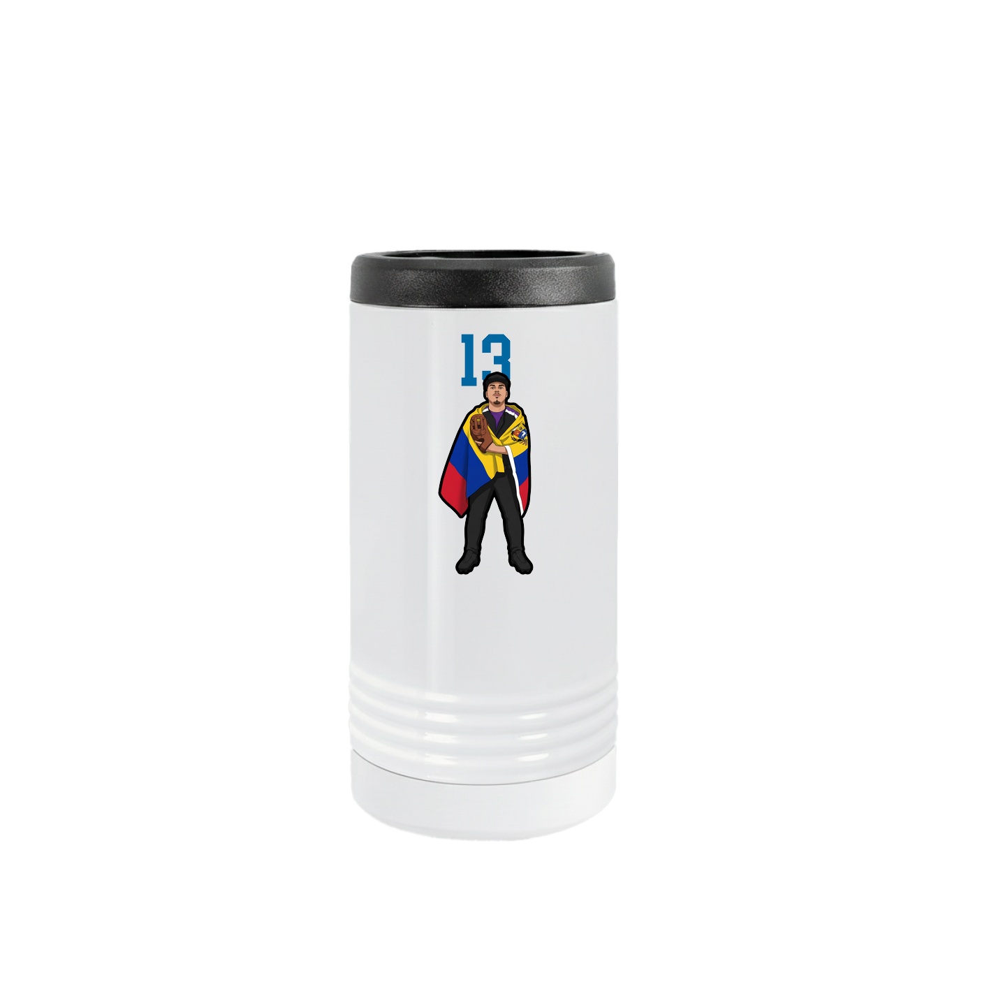 Slim Beverage Holder — Number Top in White