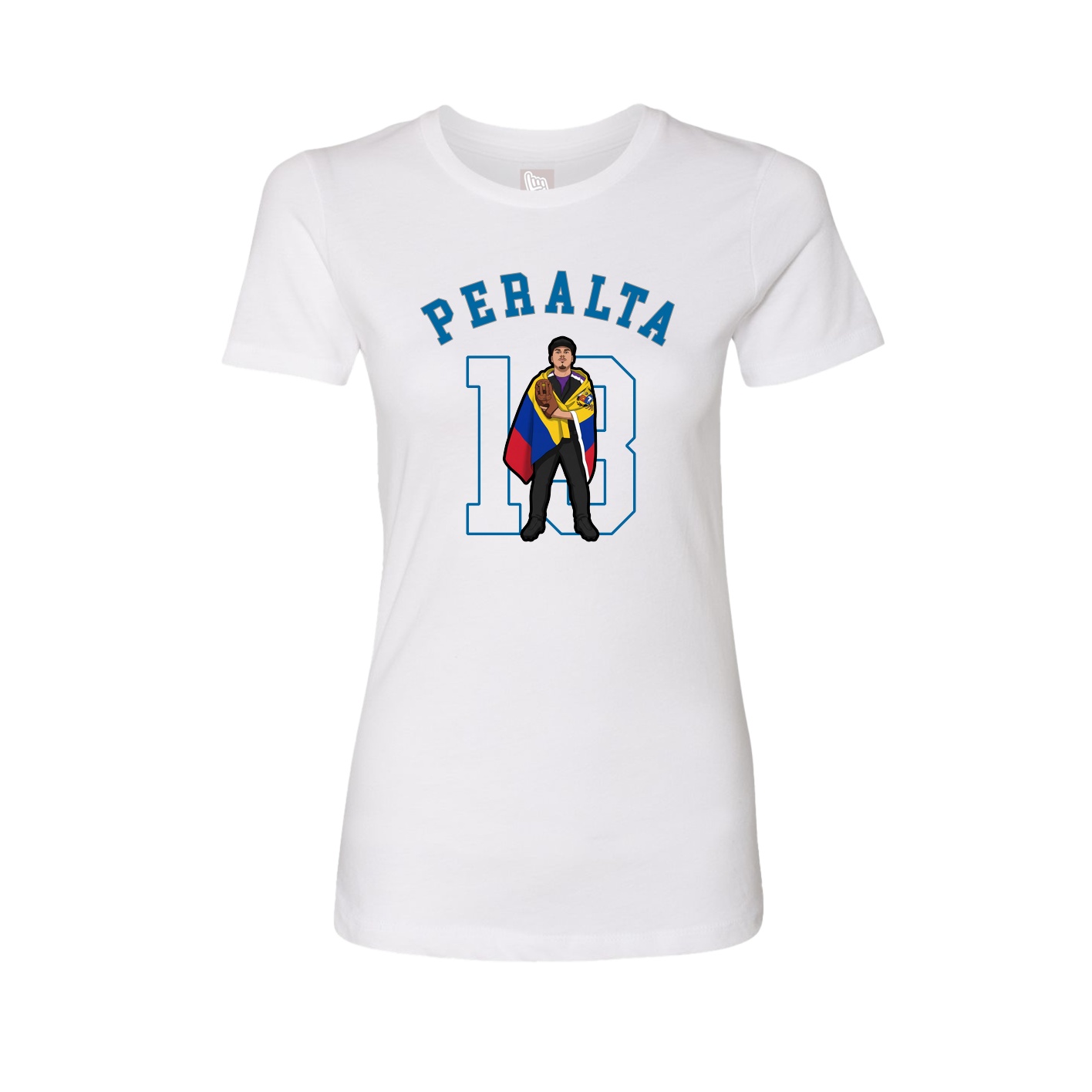Fitted Women's Tee — Shirsey Arch in White