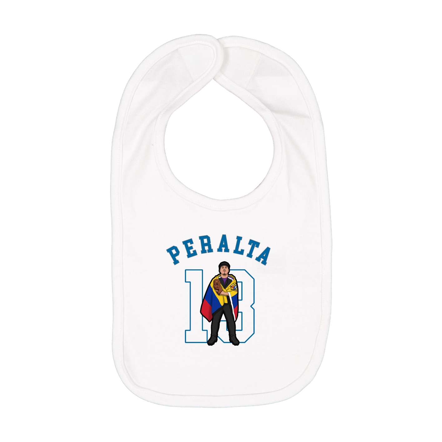 Infant Bib — Shirsey Arch in White