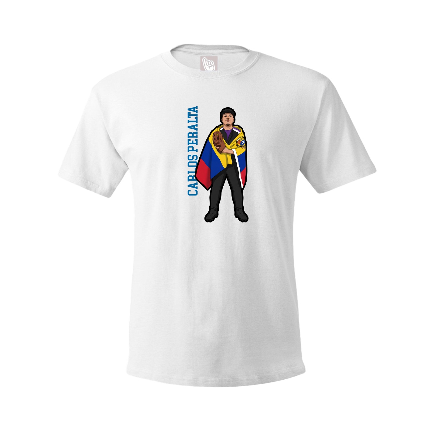 Tee — Name Vertical in White