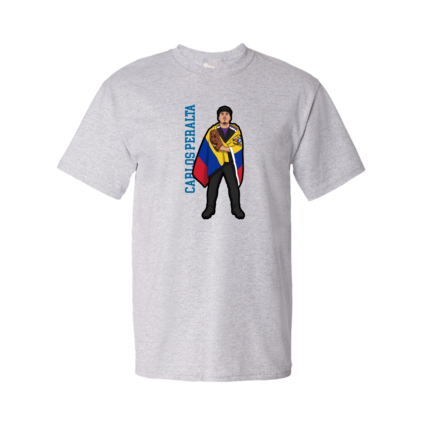 Youth Tee — Name Vertical in Grey