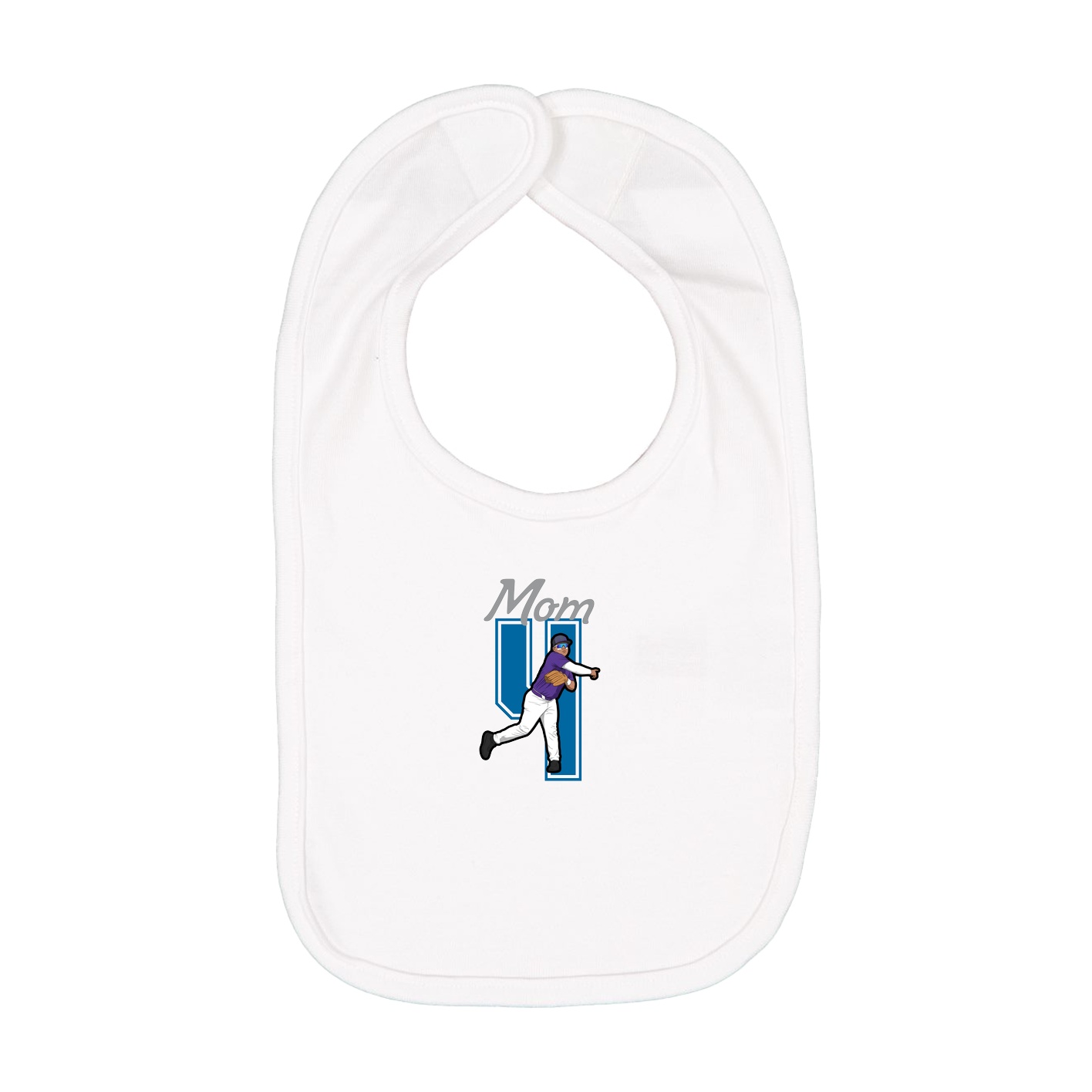 Infant Bib — Mothers Day Shirsey in White