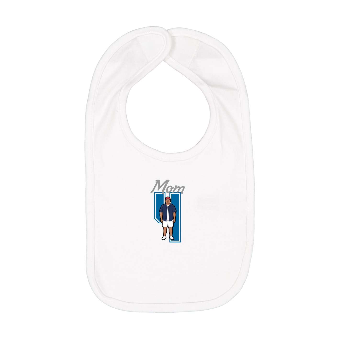 Infant Bib — Mothers Day Shirsey in White