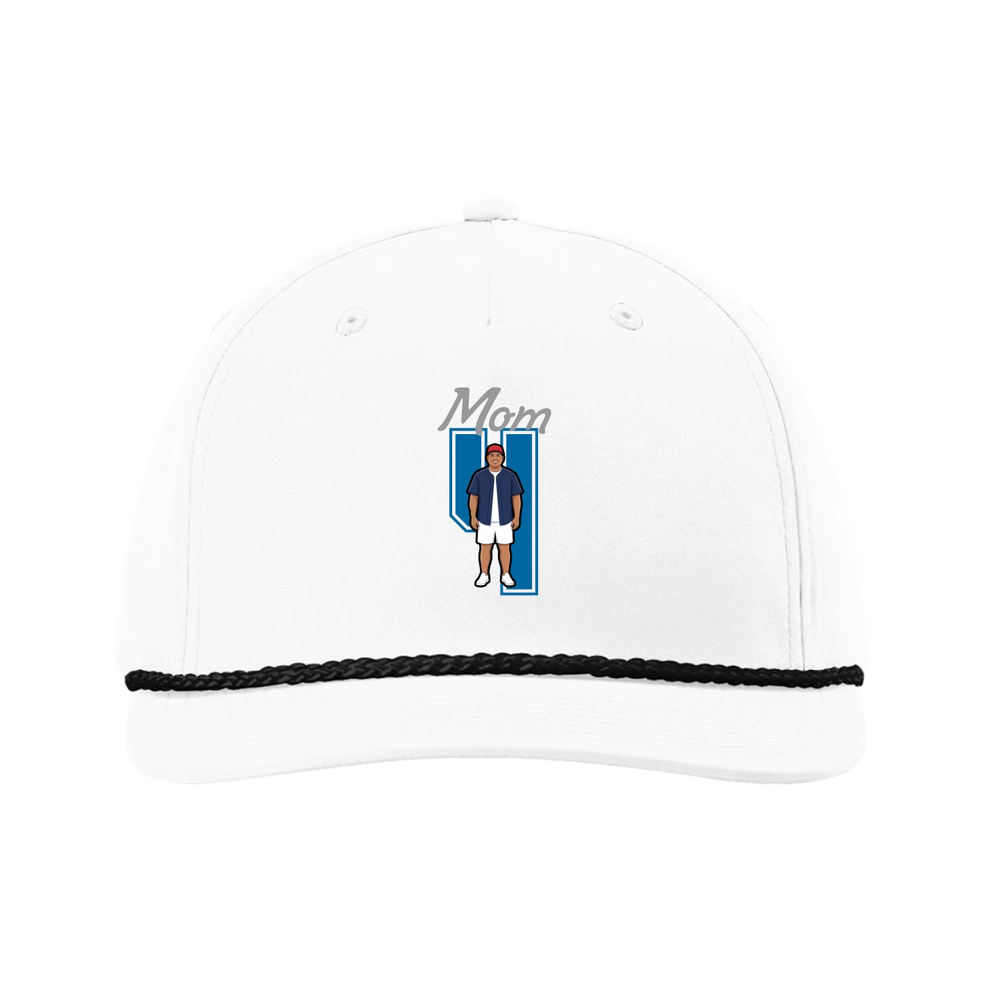 Five-Panel Classic Rope Cap — Mothers Day Shirsey in White