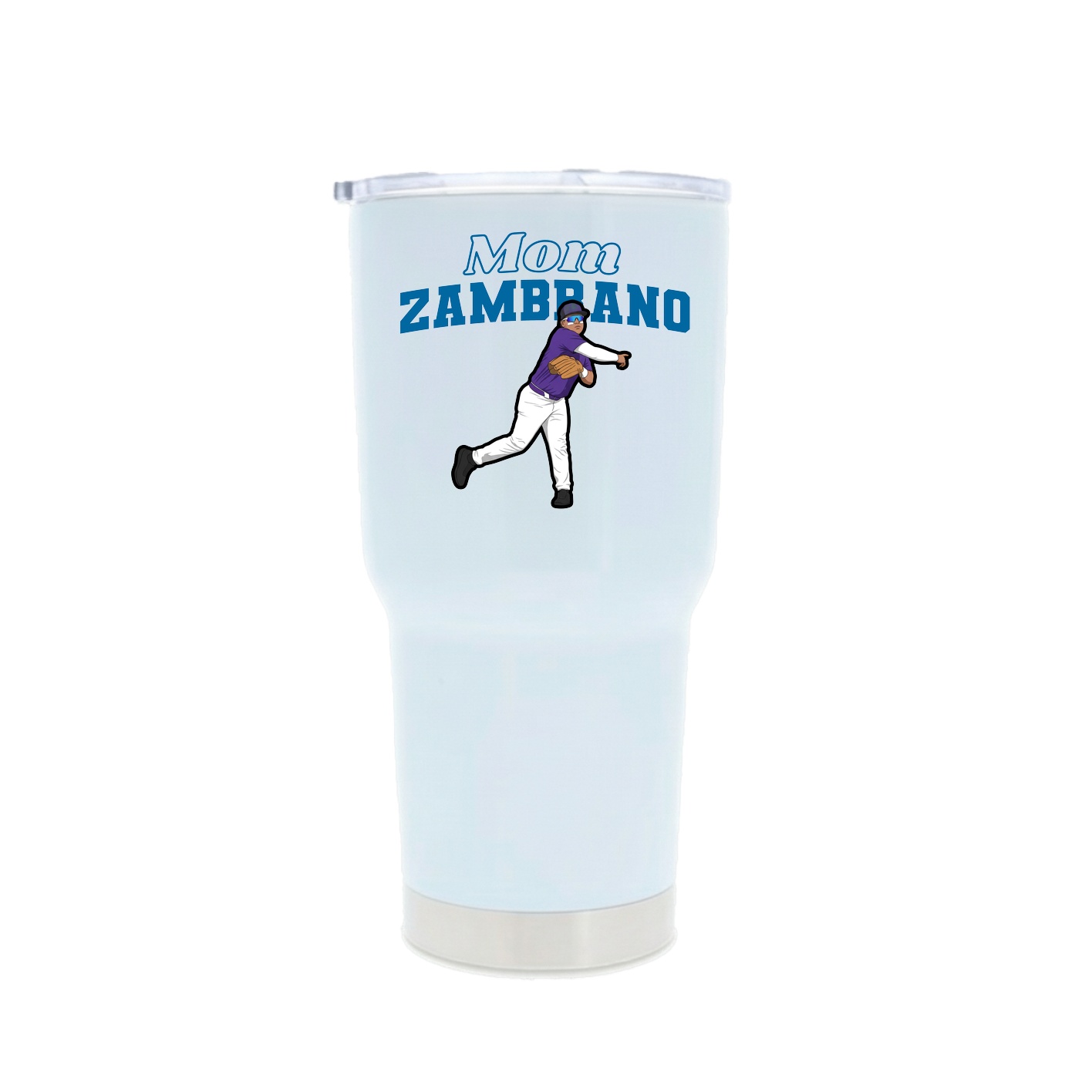 30oz Stainless Steel Tumbler — Mothers Day Block in White