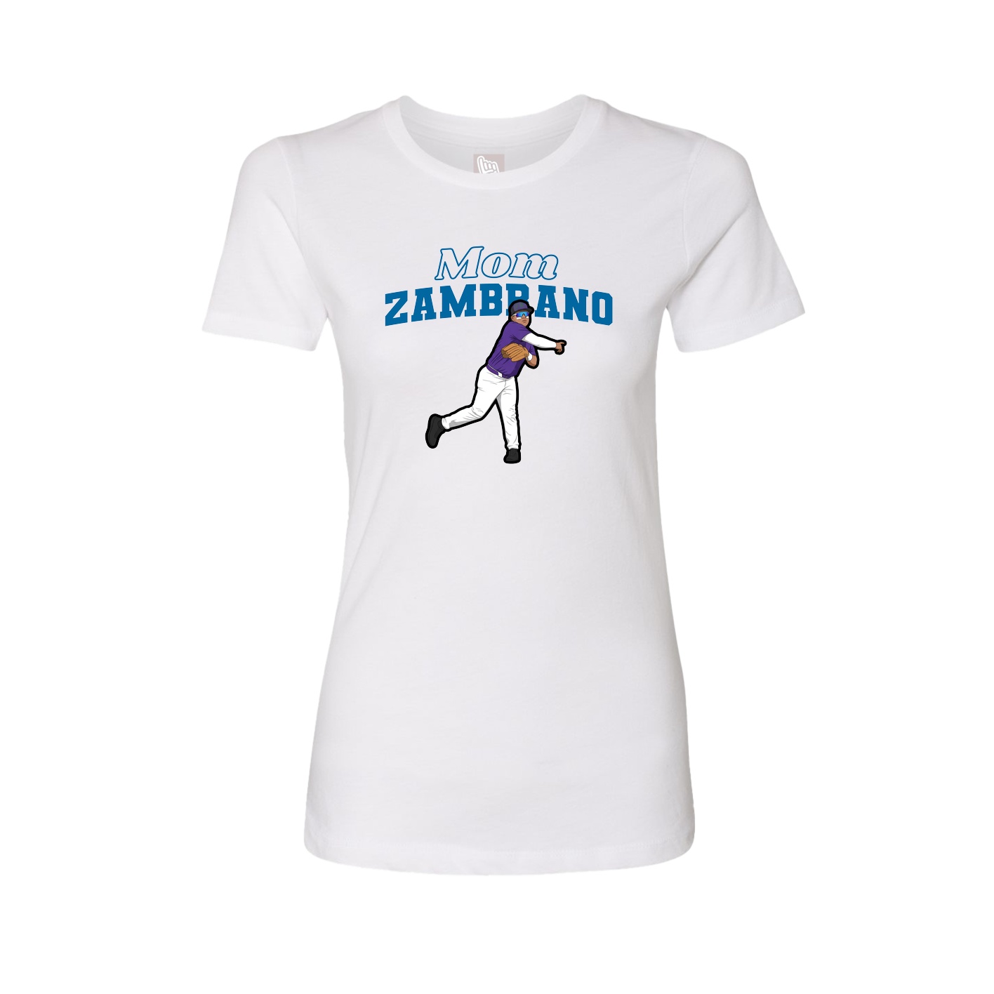 Womens Tee — Mothers Day Block in White