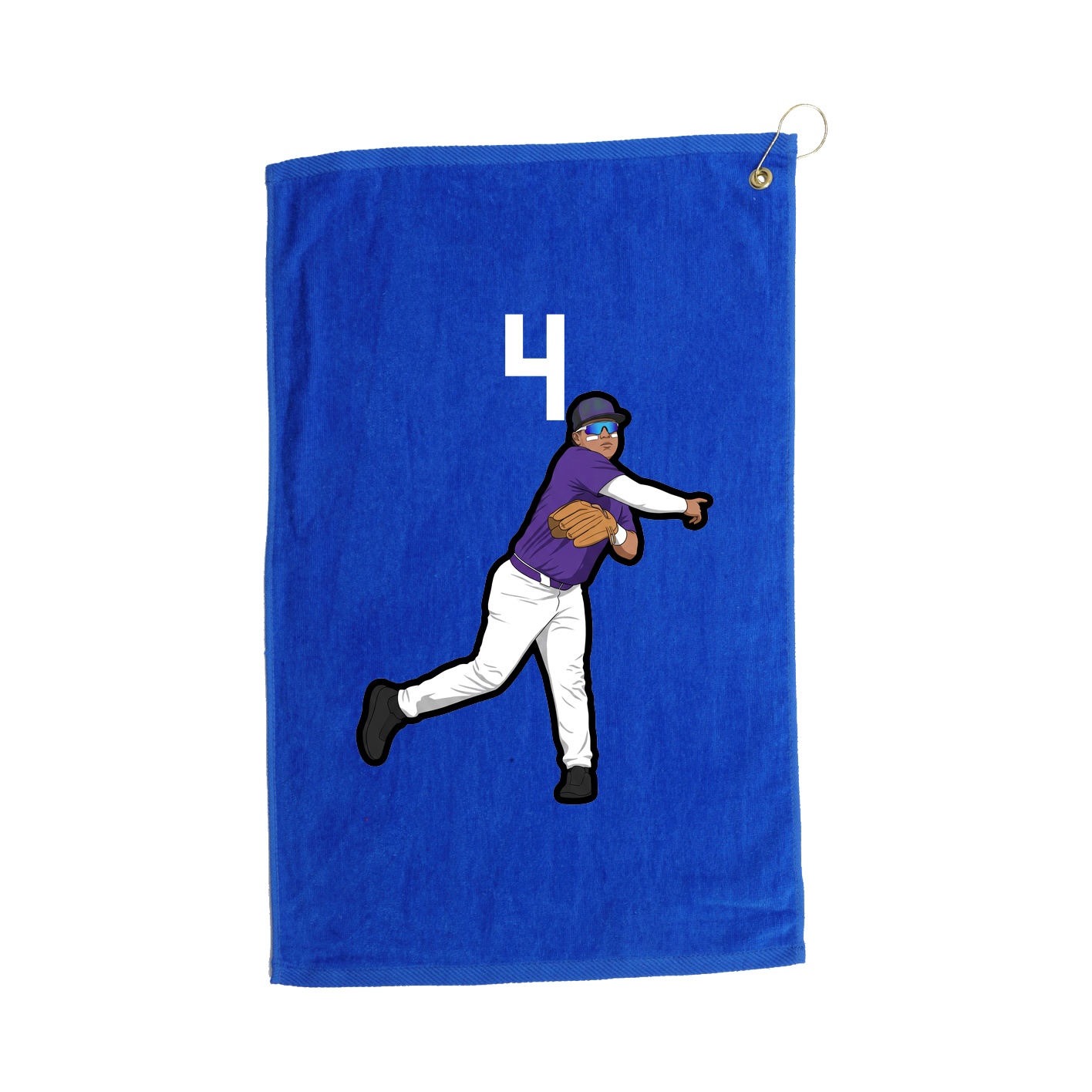 Golf Towel — Number Top in Royal