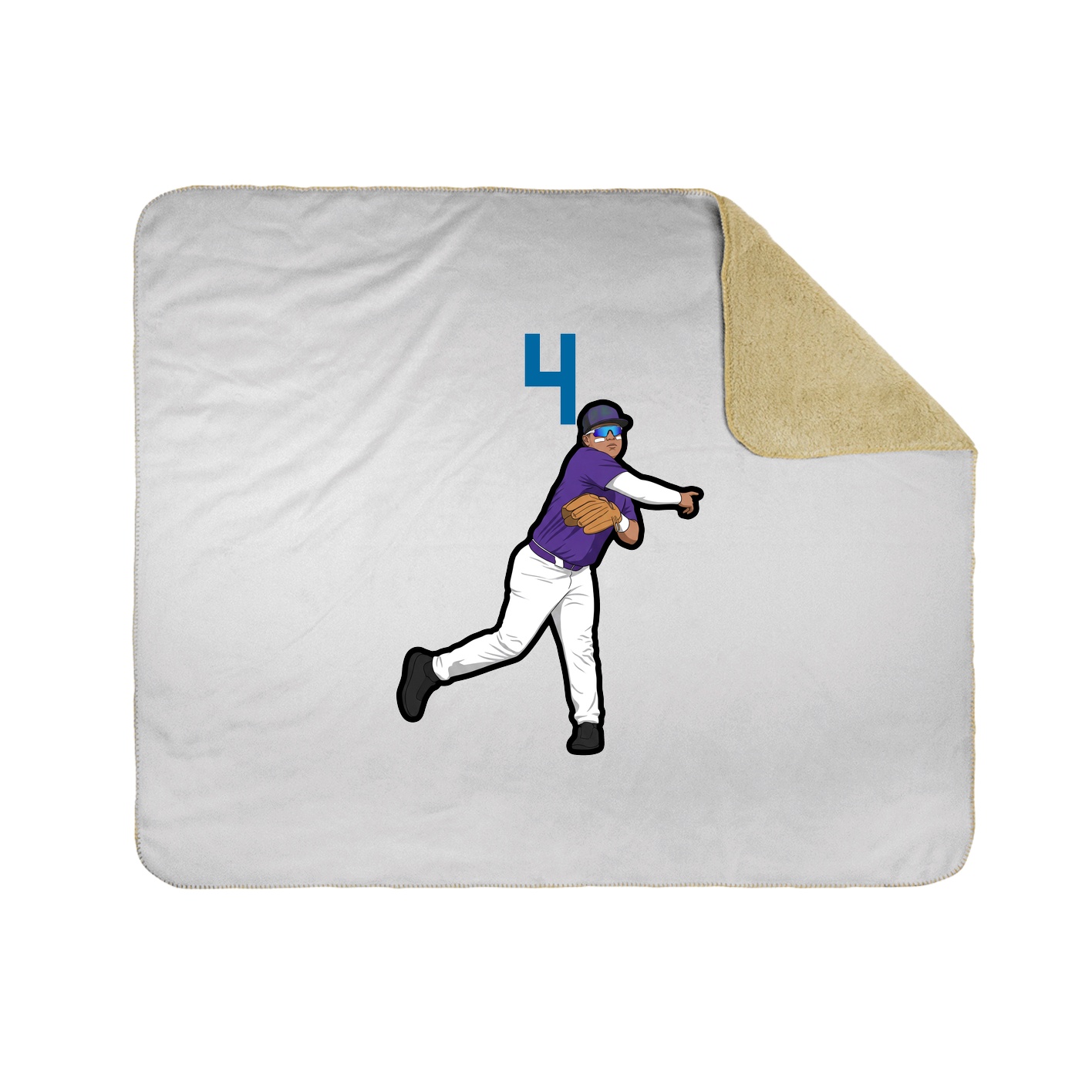 Throw Blanket — Number Top in White
